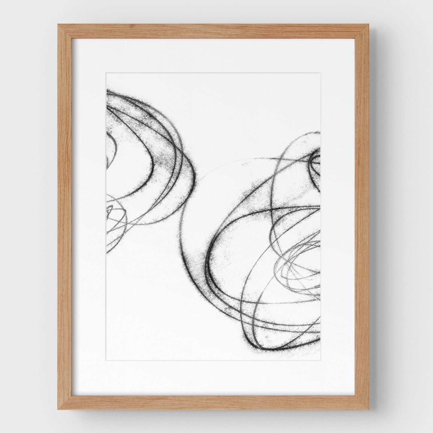 Black and White Scribble III Print