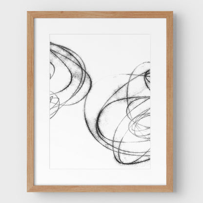 Black and White Scribble III Print