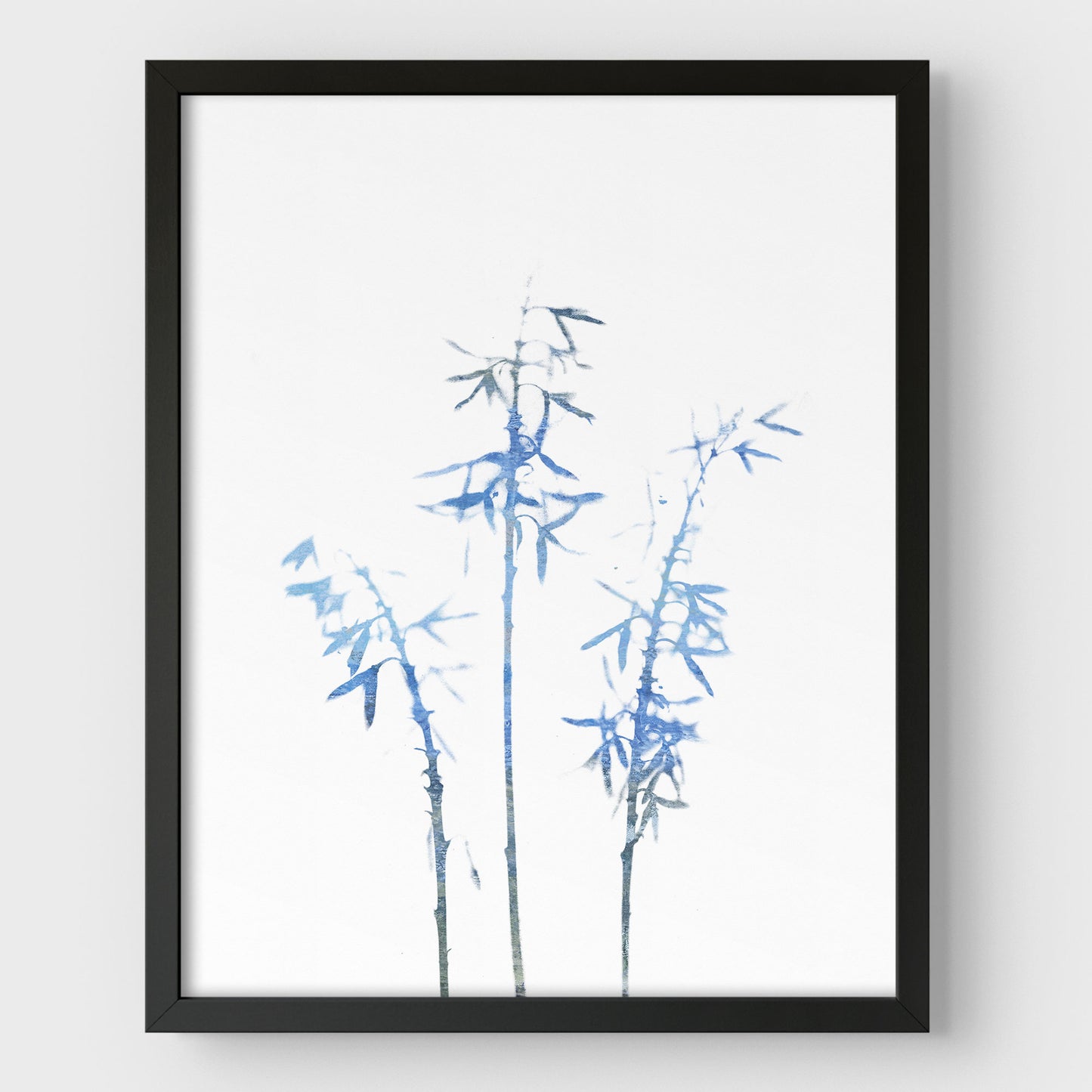 Blue Bamboo Print