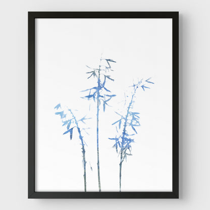 Blue Bamboo Print