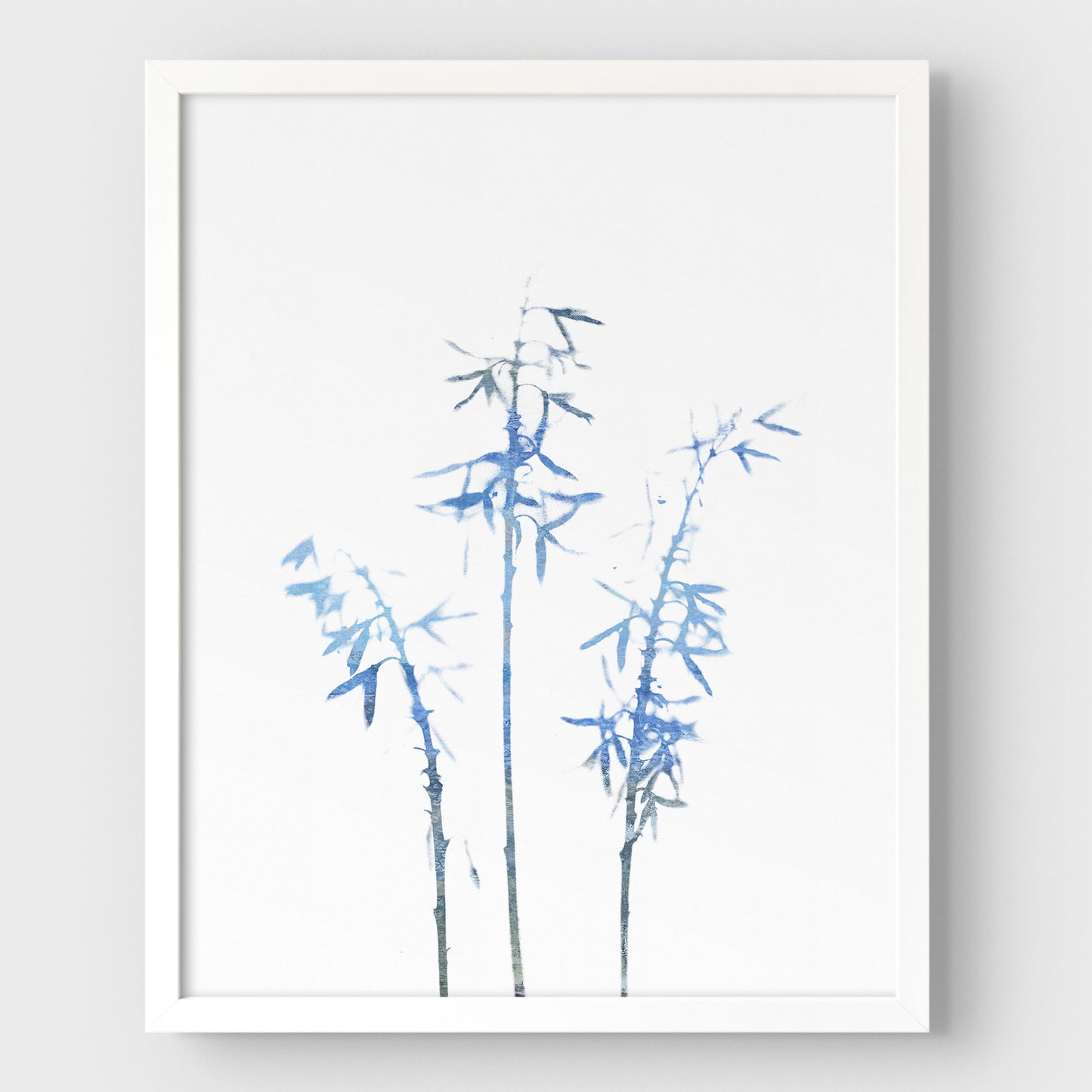 Blue Bamboo Print