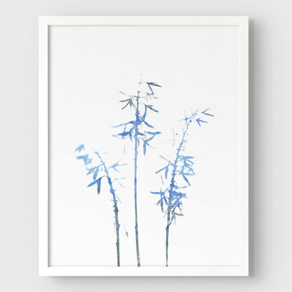 Blue Bamboo Print