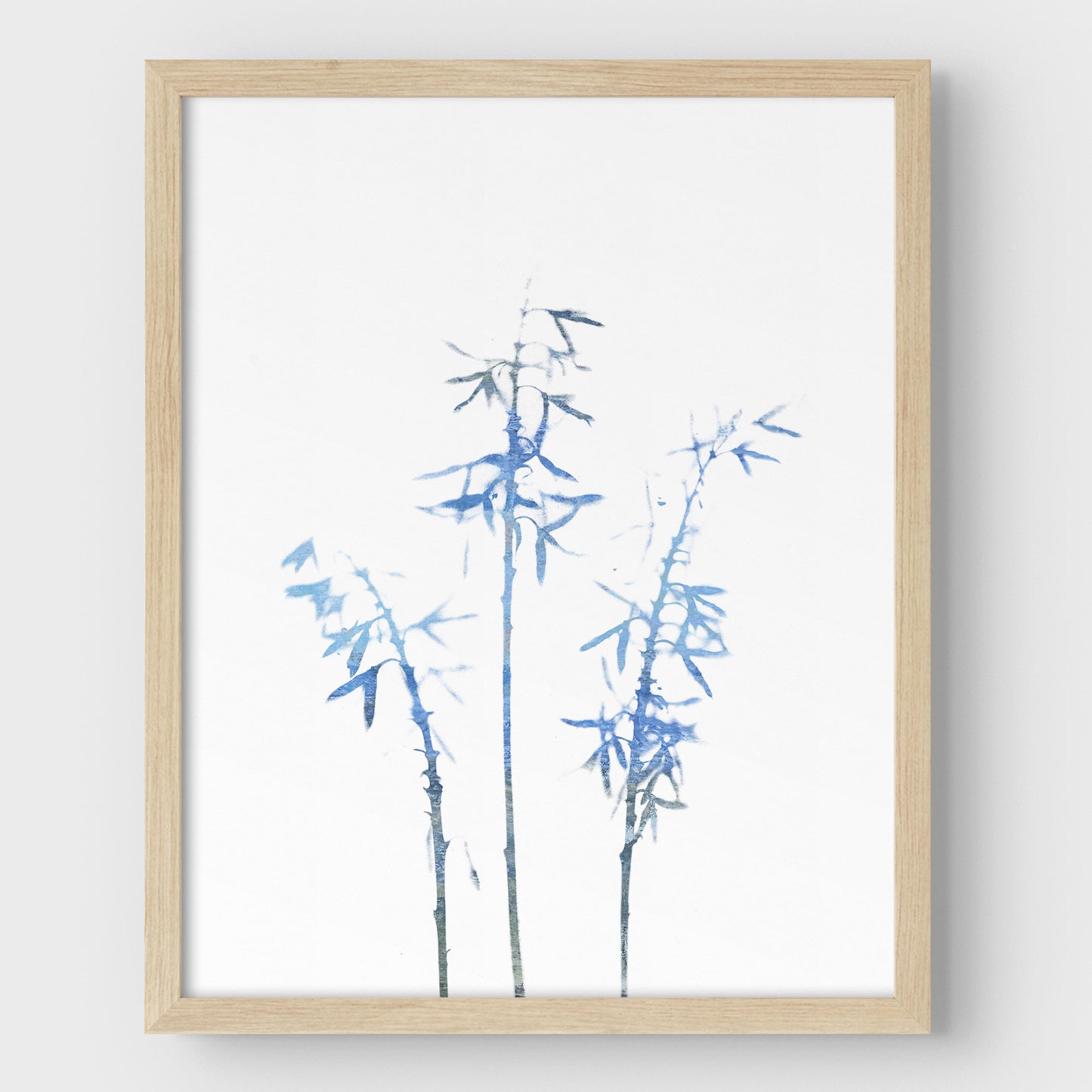 Blue Bamboo Print