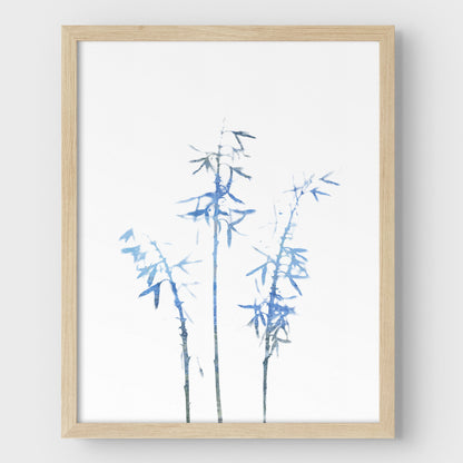 Blue Bamboo Print