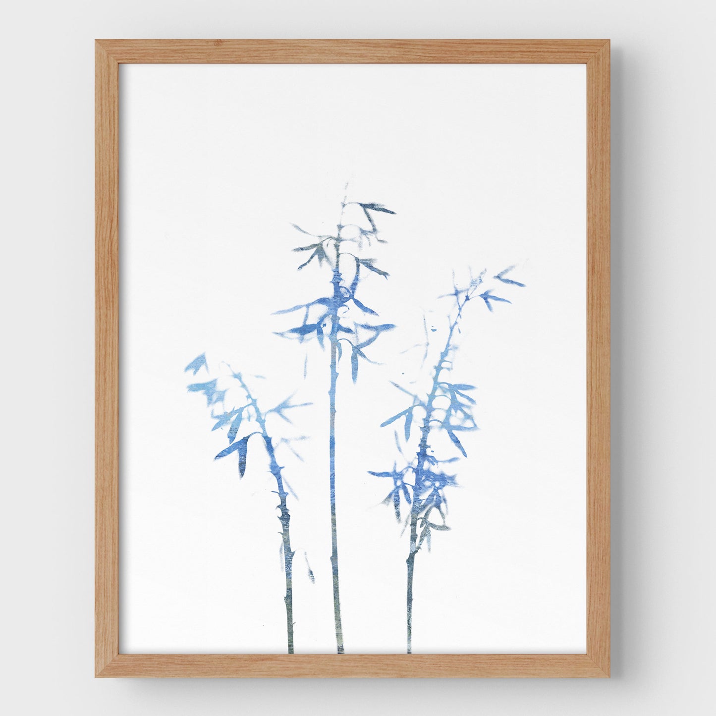 Blue Bamboo Print