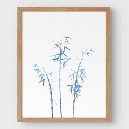 Blue Bamboo Print