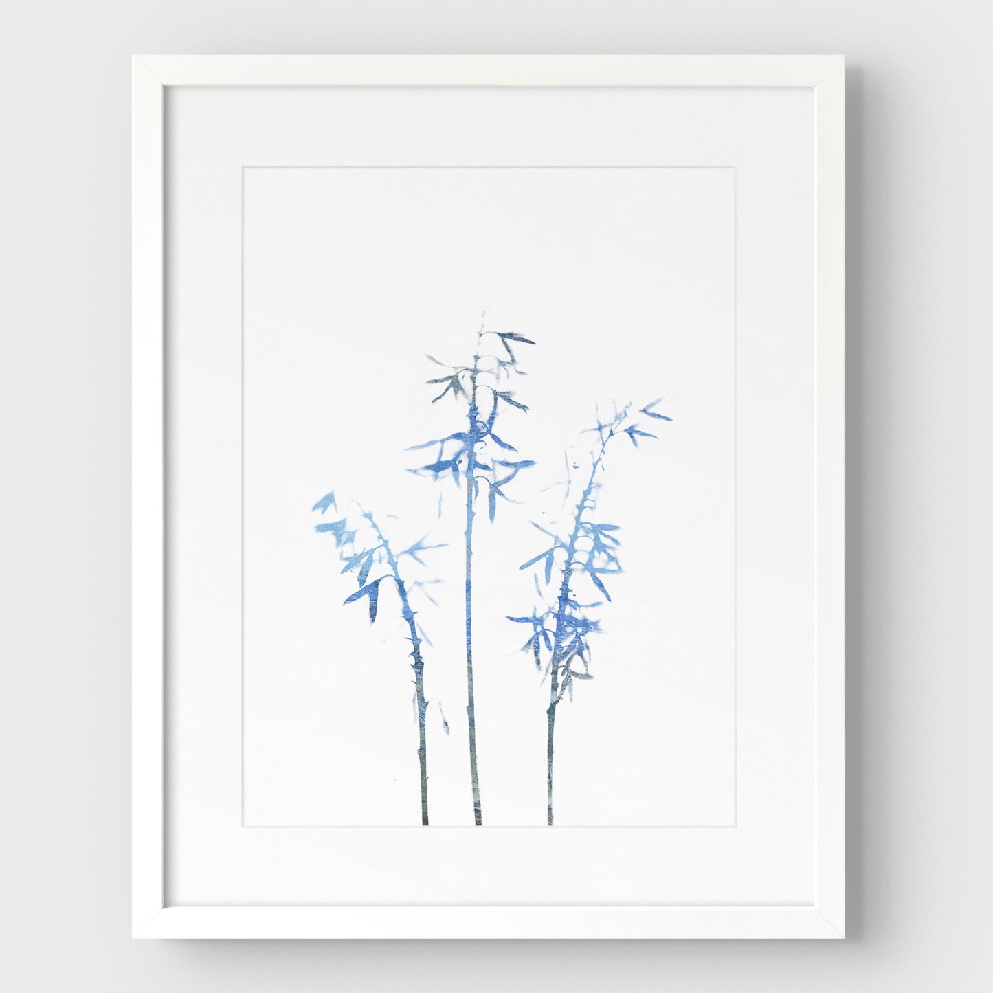 Blue Bamboo Print