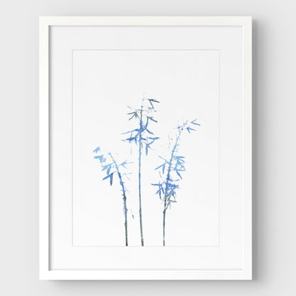 Blue Bamboo Print