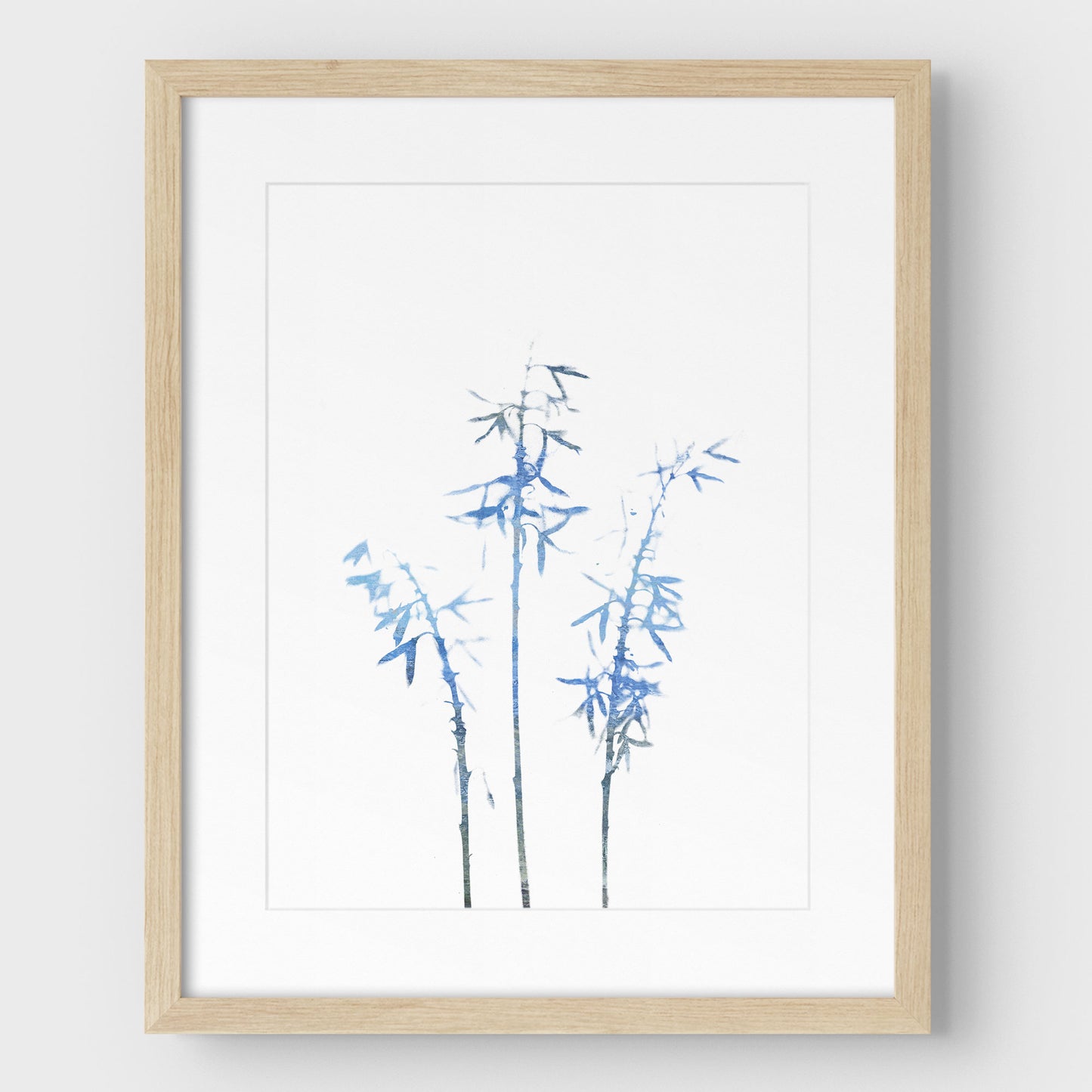 Blue Bamboo Print