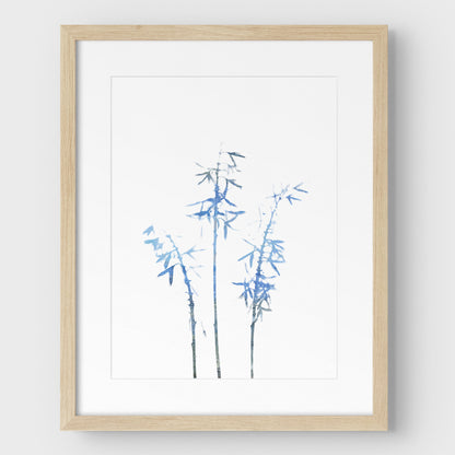 Blue Bamboo Print
