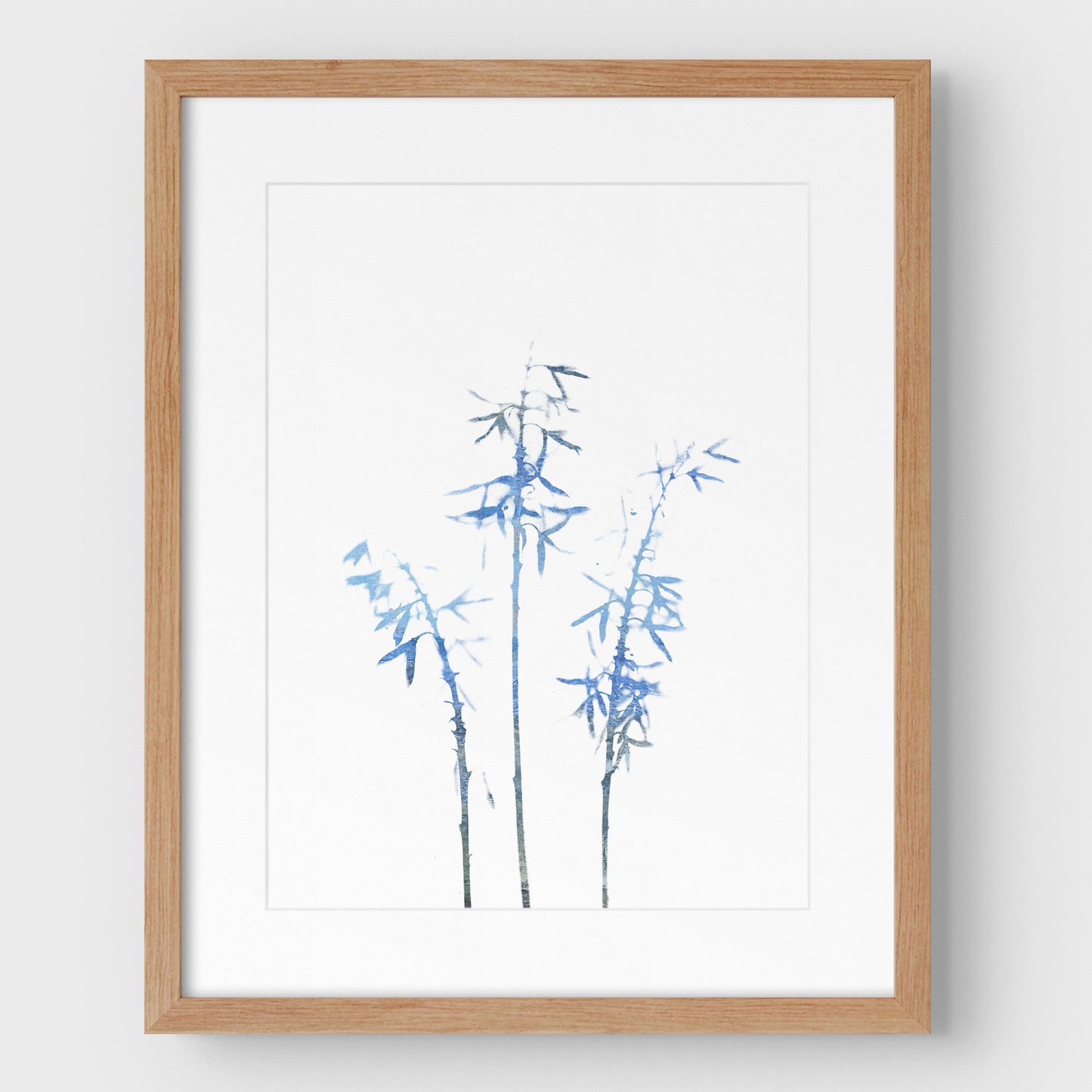 Blue Bamboo Print