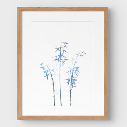 Blue Bamboo Print