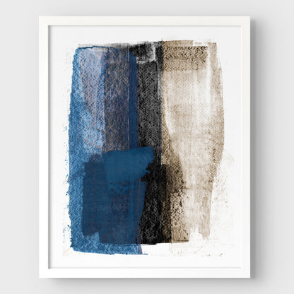 Blue on Black Print