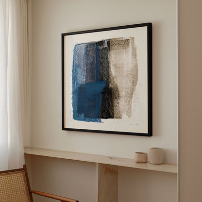 Blue on Black Print
