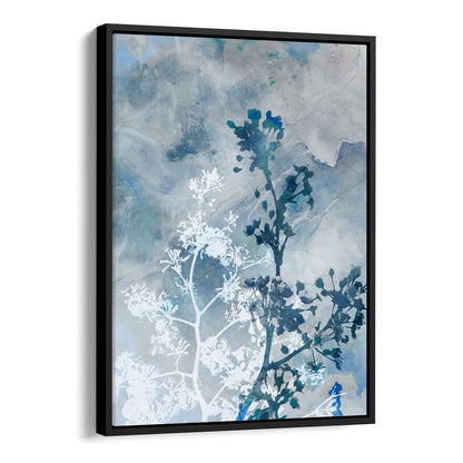 Blue Botanical Silhouette Print