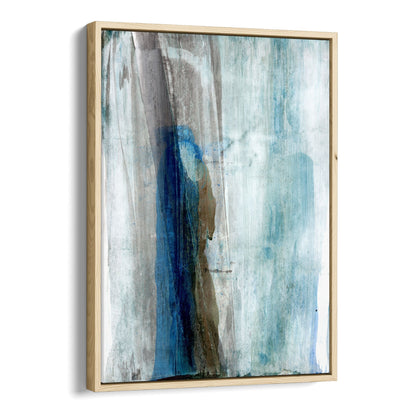 Blue and Brown Minimalist Abstract Watercolor Painting Print
