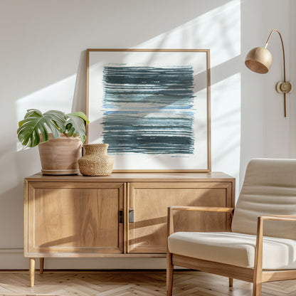 Blue Stripes Double Print
