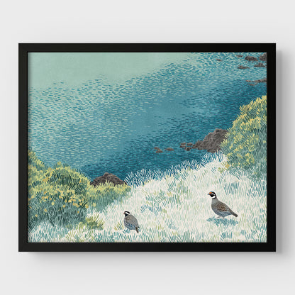 California Quail Illustration Art Print