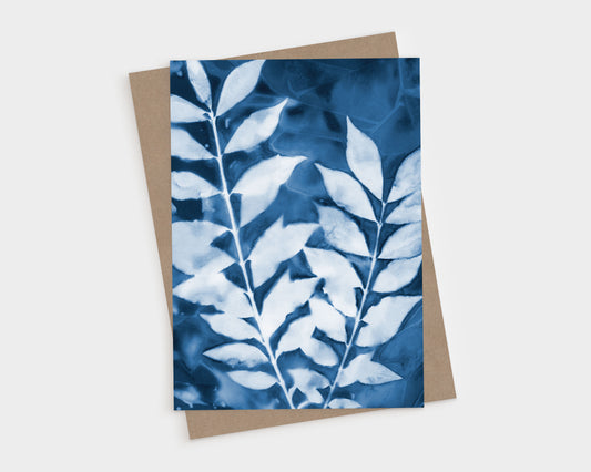 Leafy Branch Cyanotype Note Cards