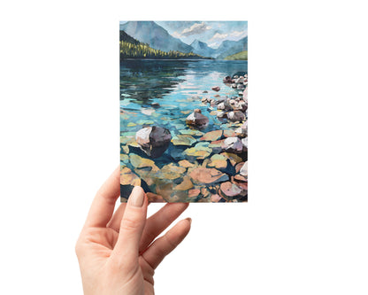 Lake McDonald Watercolor Note Cards