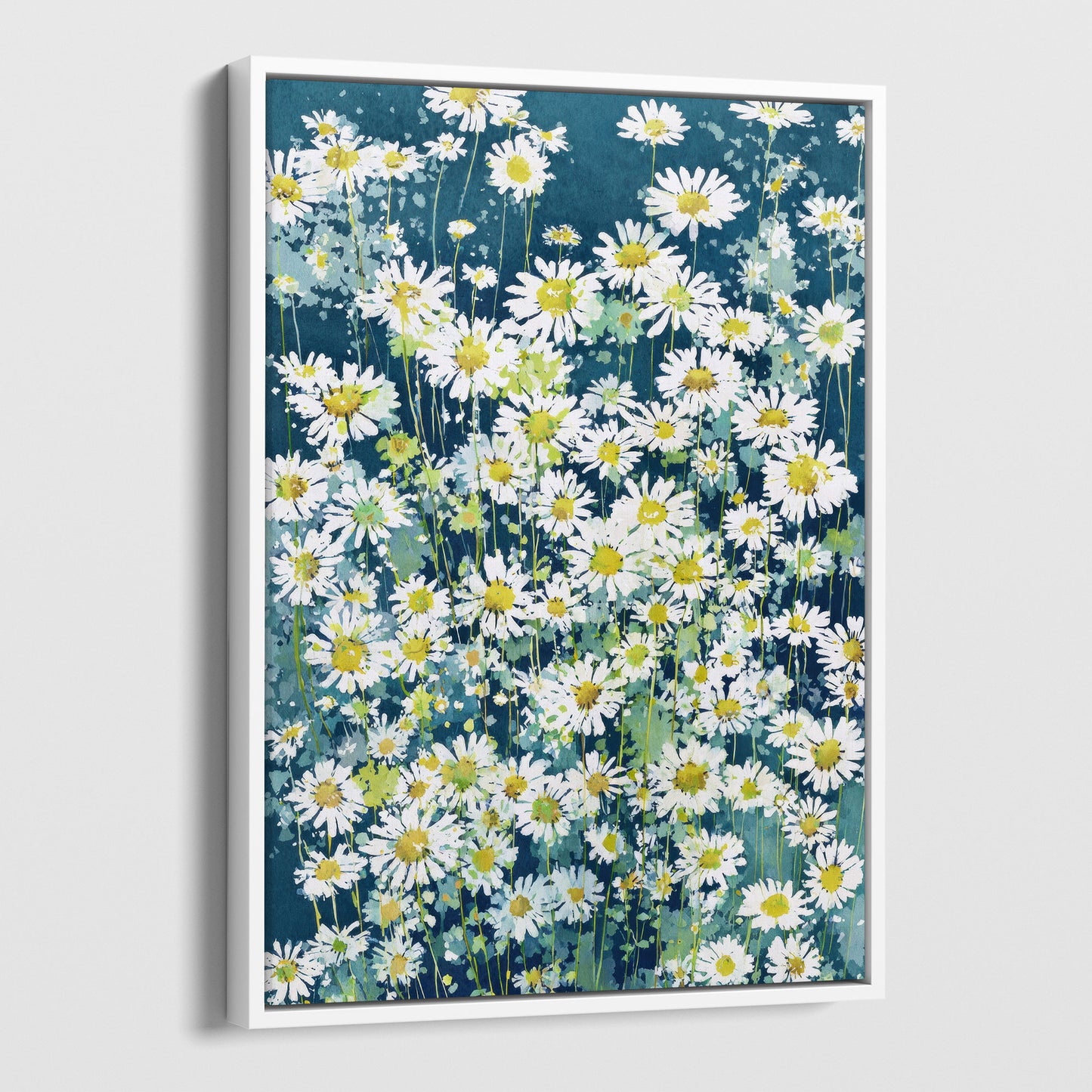 Wild Chamomile Daisies Watercolor Art Print