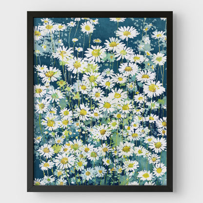 Wild Chamomile Daisies Watercolor Art Print