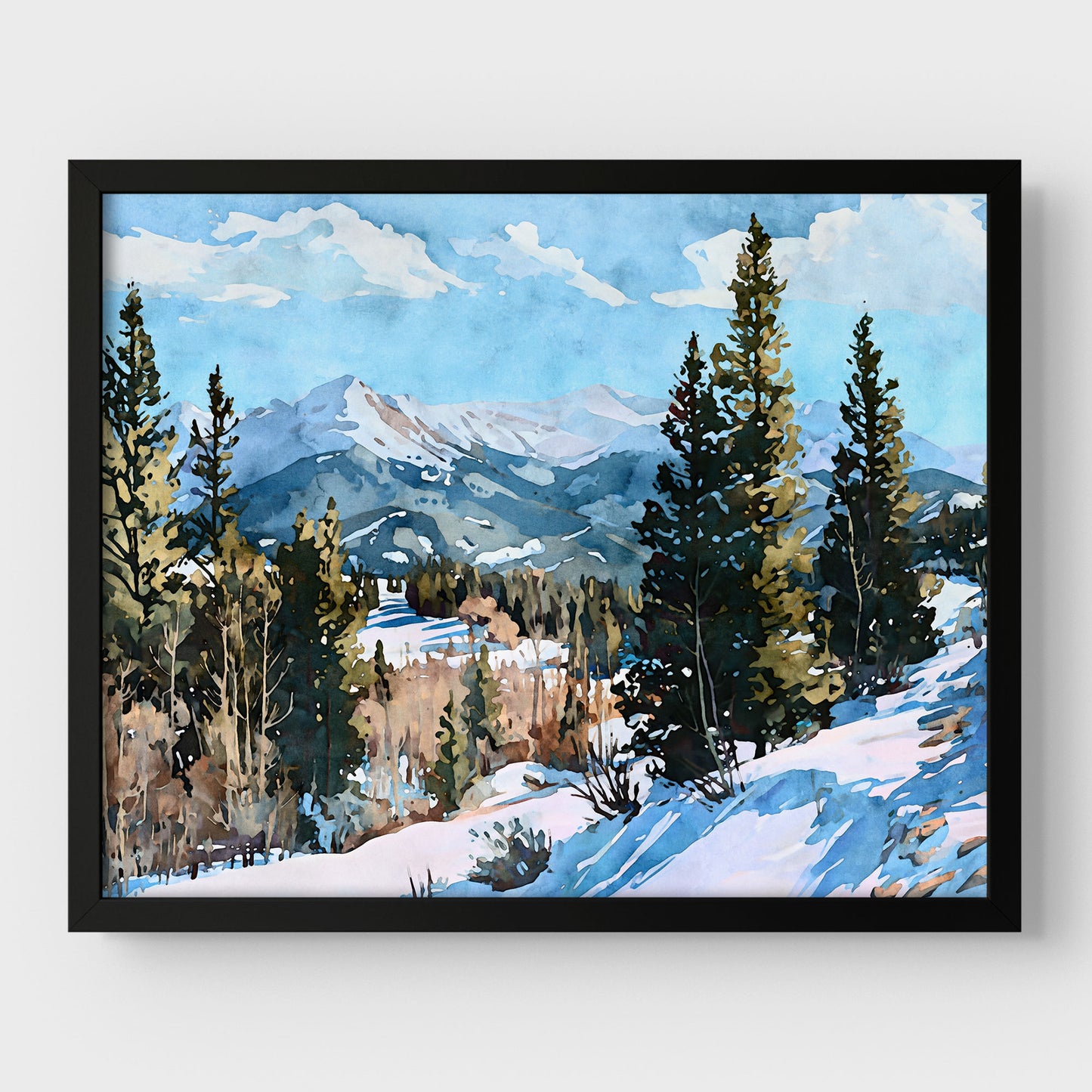 Colorado Rocky Mountain Winter Art Print