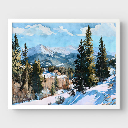 Colorado Rocky Mountain Winter Art Print