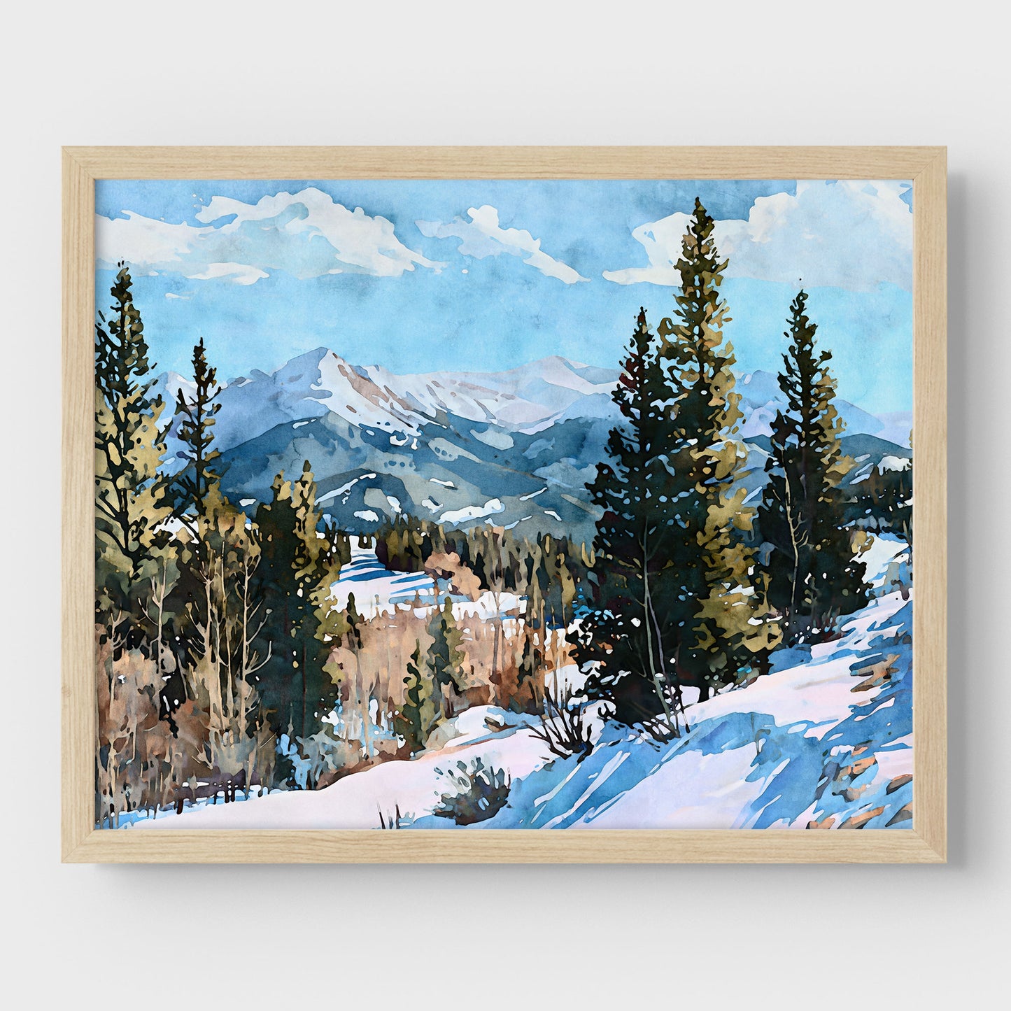 Colorado Rocky Mountain Winter Art Print