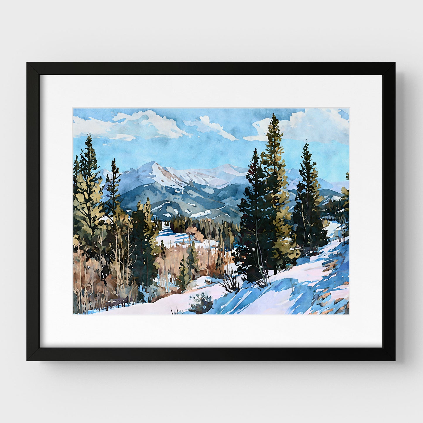 Colorado Rocky Mountain Winter Art Print