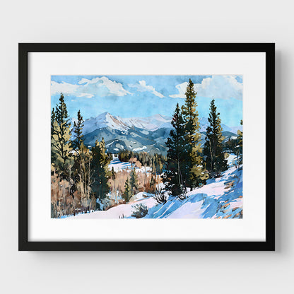 Colorado Rocky Mountain Winter Art Print