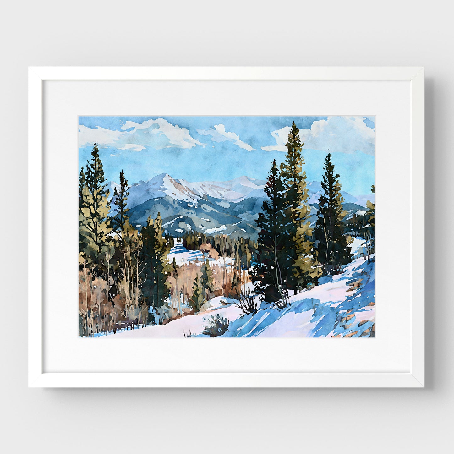 Colorado Rocky Mountain Winter Art Print