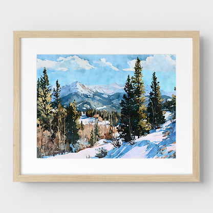 Colorado Rocky Mountain Winter Art Print