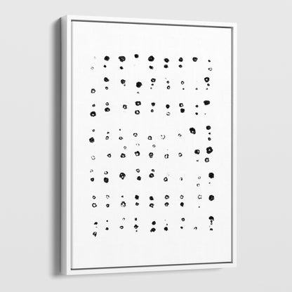 Black and White Abstract Dots Pattern Minimalist Print