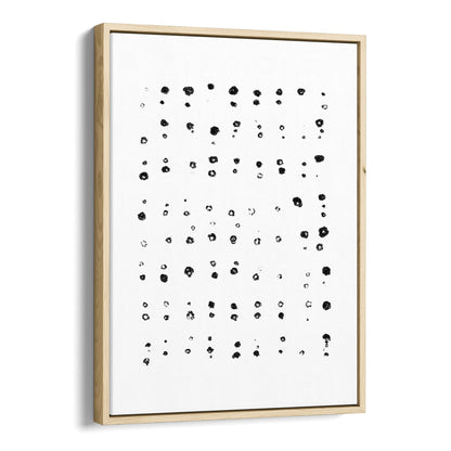 Black and White Abstract Dots Pattern Minimalist Print