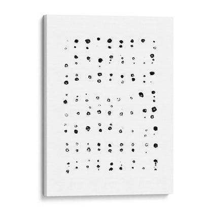 Black and White Abstract Dots Pattern Minimalist Print
