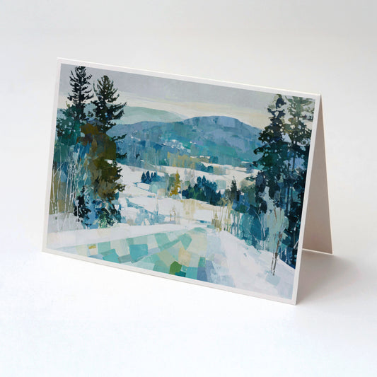Abstracted Winter Mountain Note Cards