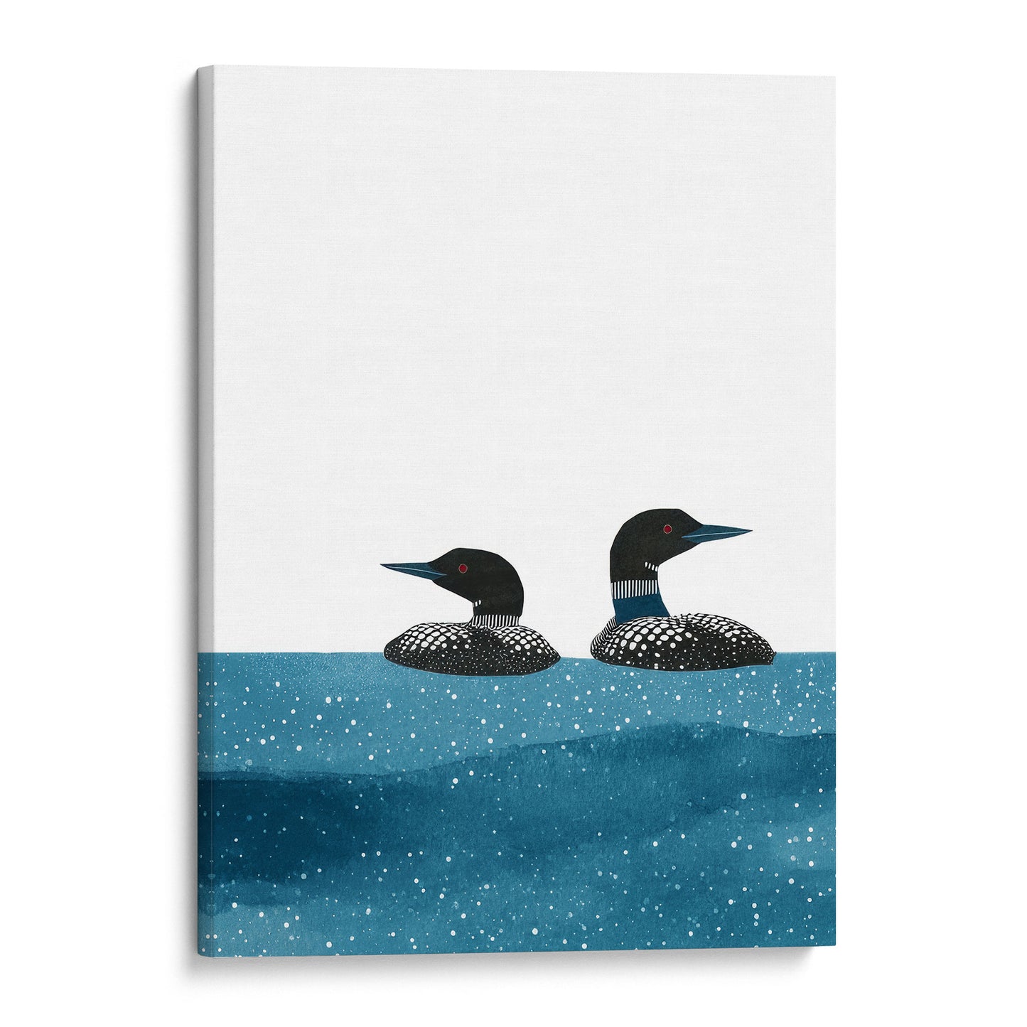 Blue Lake Watercolor Loon Print