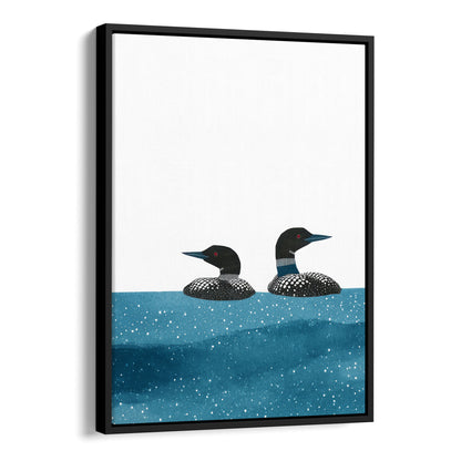 Blue Lake Watercolor Loon Print