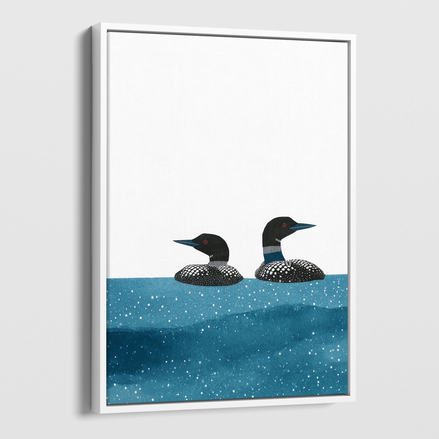 Blue Lake Watercolor Loon Print