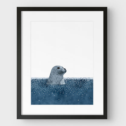 Harbor Seal Watercolor Print