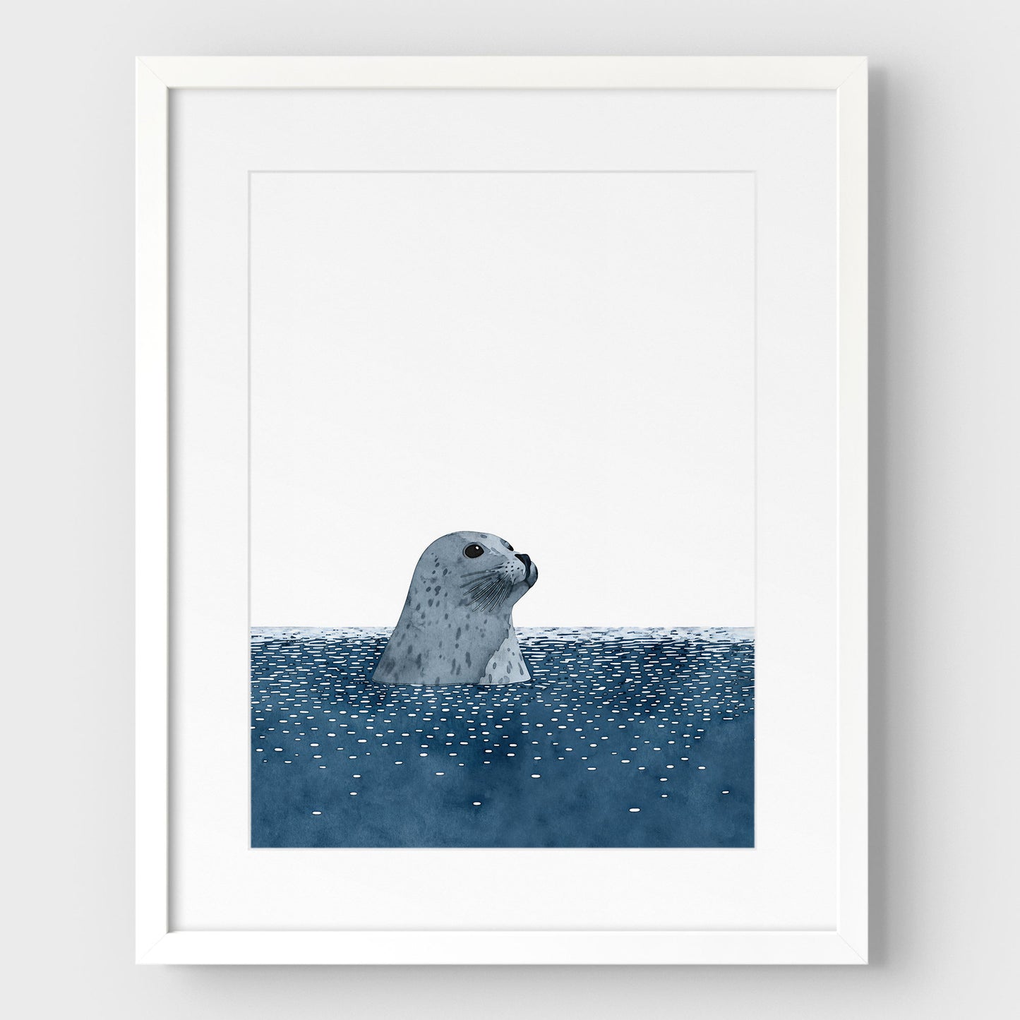 Harbor Seal Watercolor Print