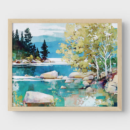 Turquoise Lake Tahoe Art Print