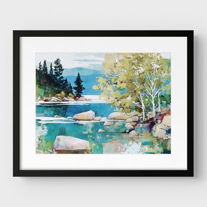 Turquoise Lake Tahoe Art Print