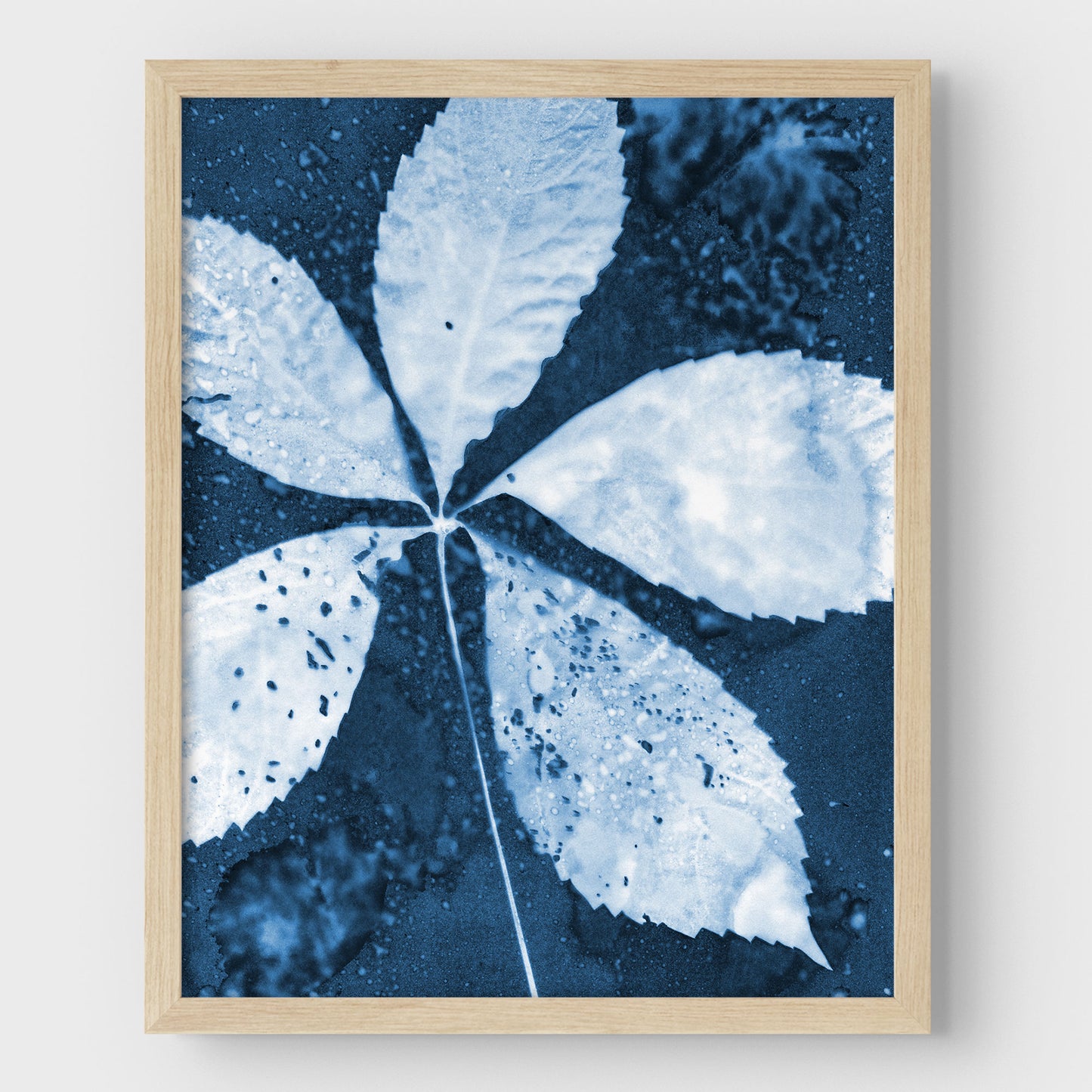 Leaf Spray Cyanotype Print