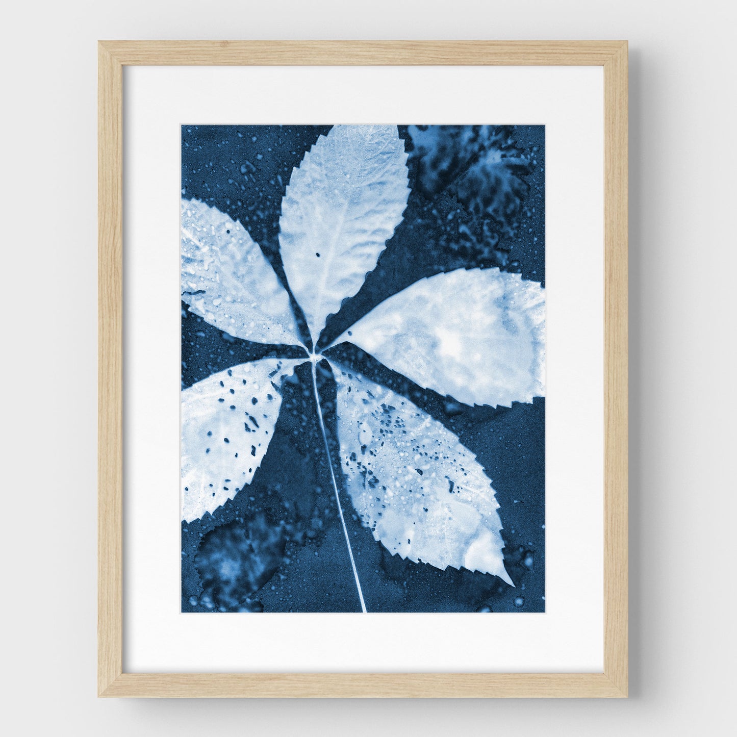 Leaf Spray Cyanotype Print