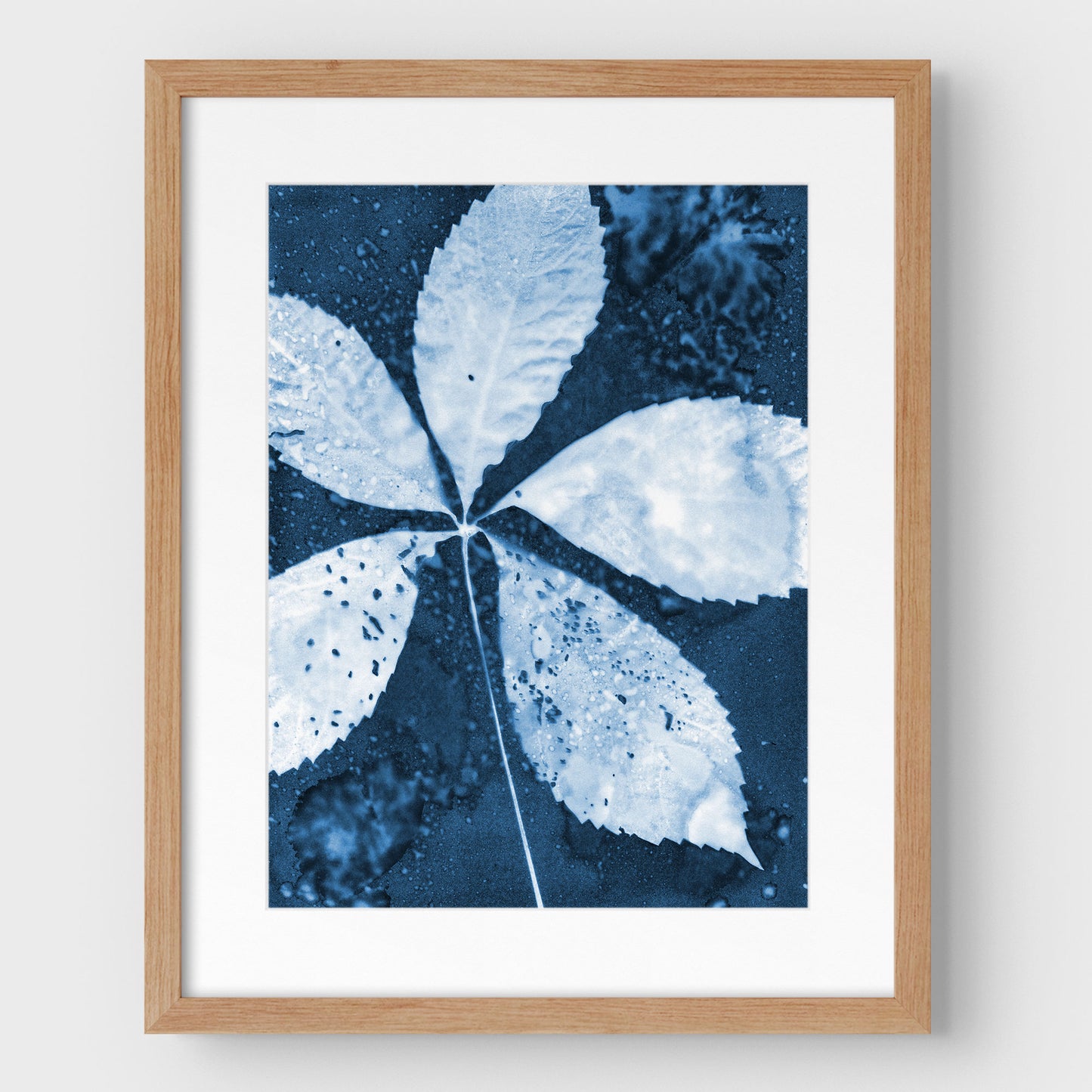 Leaf Spray Cyanotype Print