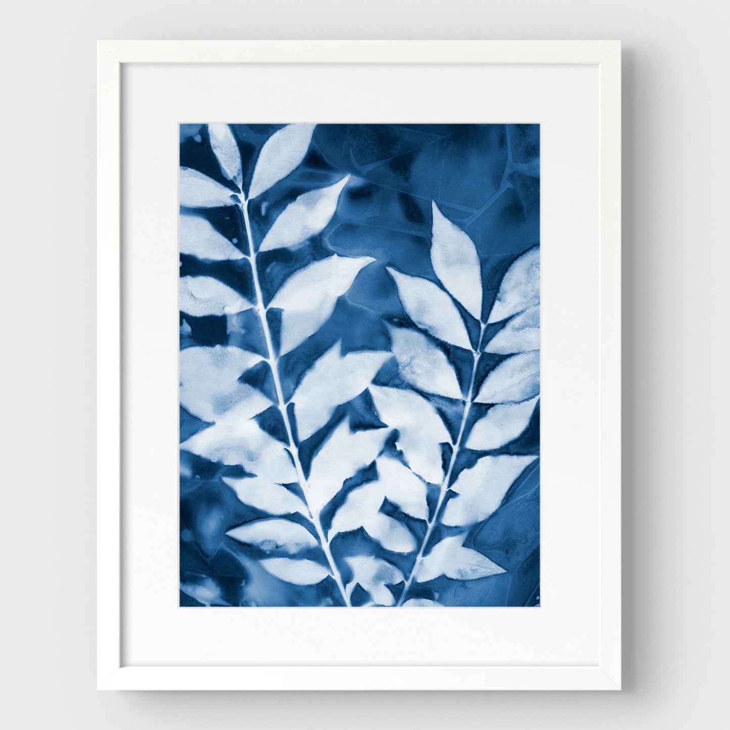 Leafy Branches Cyanotype Print
