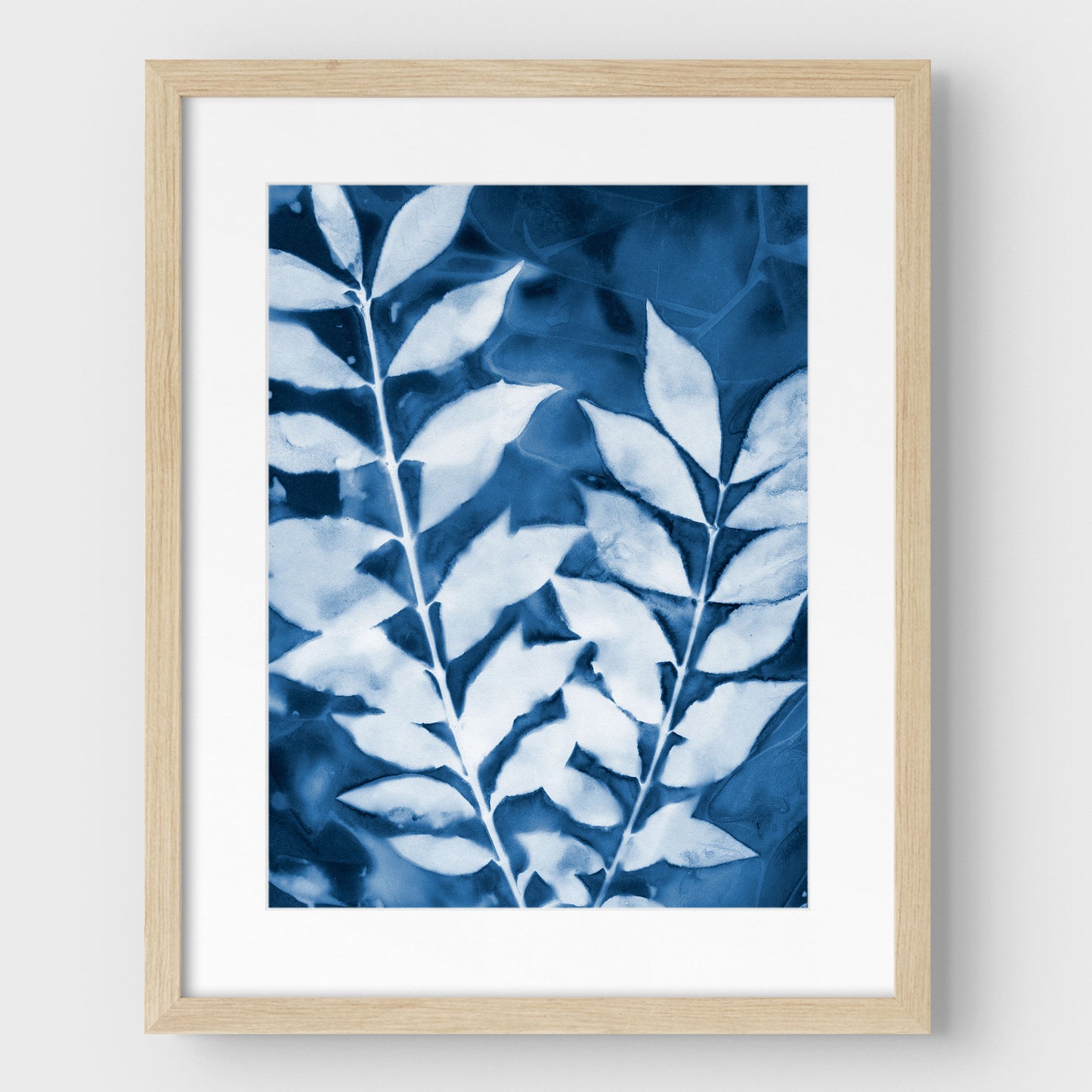 Leafy Branches Cyanotype Print
