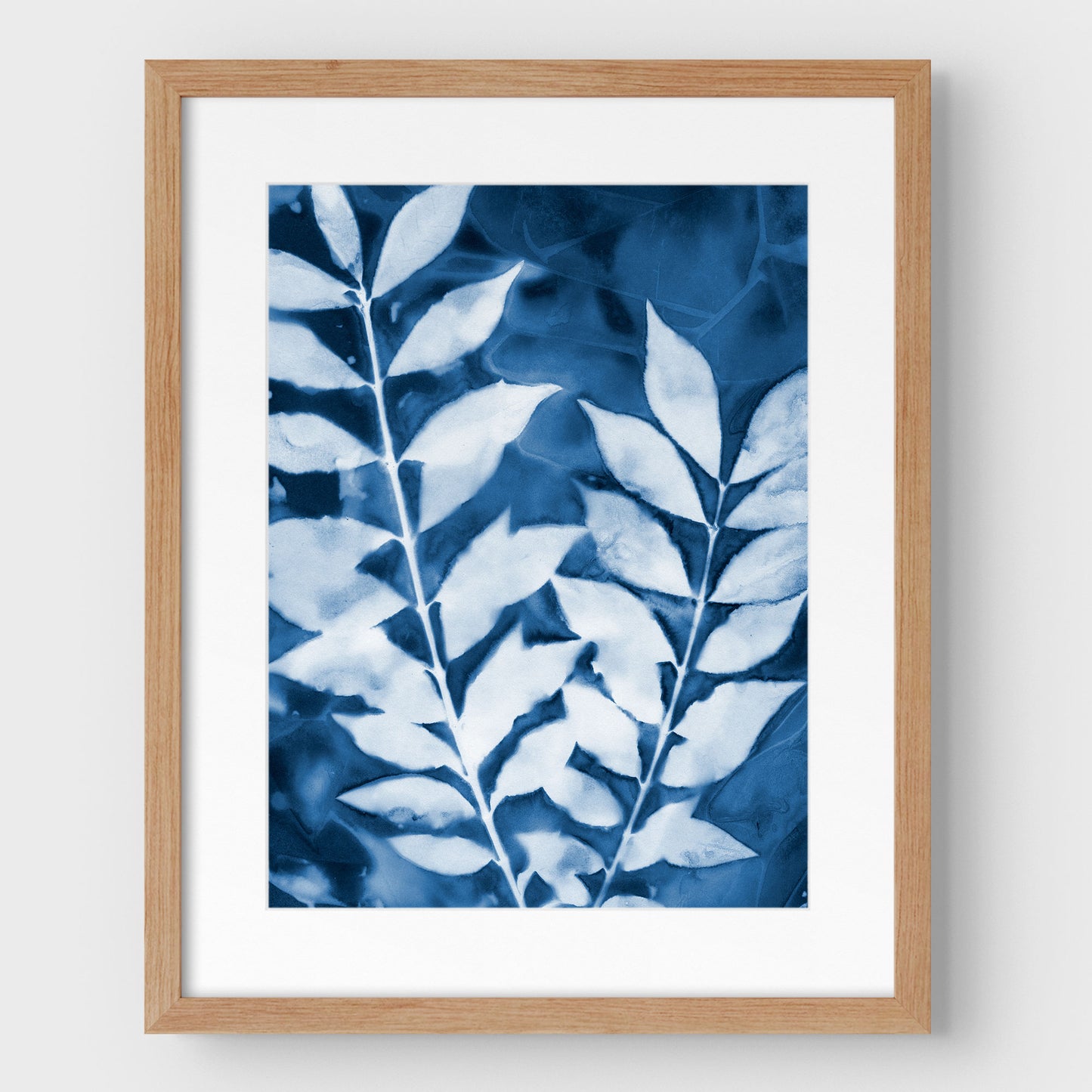 Leafy Branches Cyanotype Print